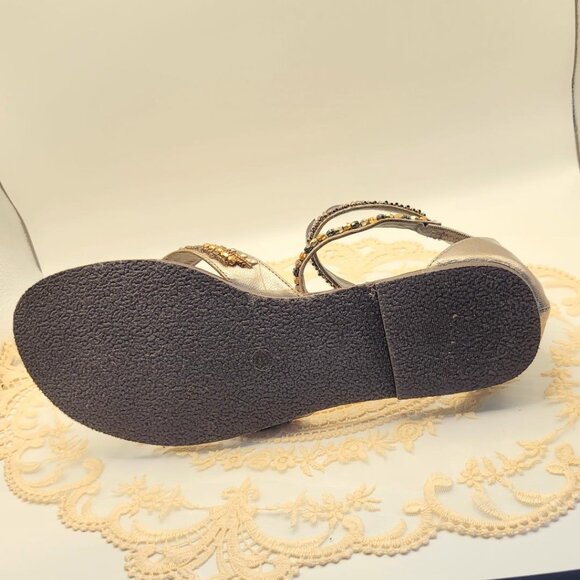 Decree Gladiator Metallic Studded Sandals - Picture 2 of 4